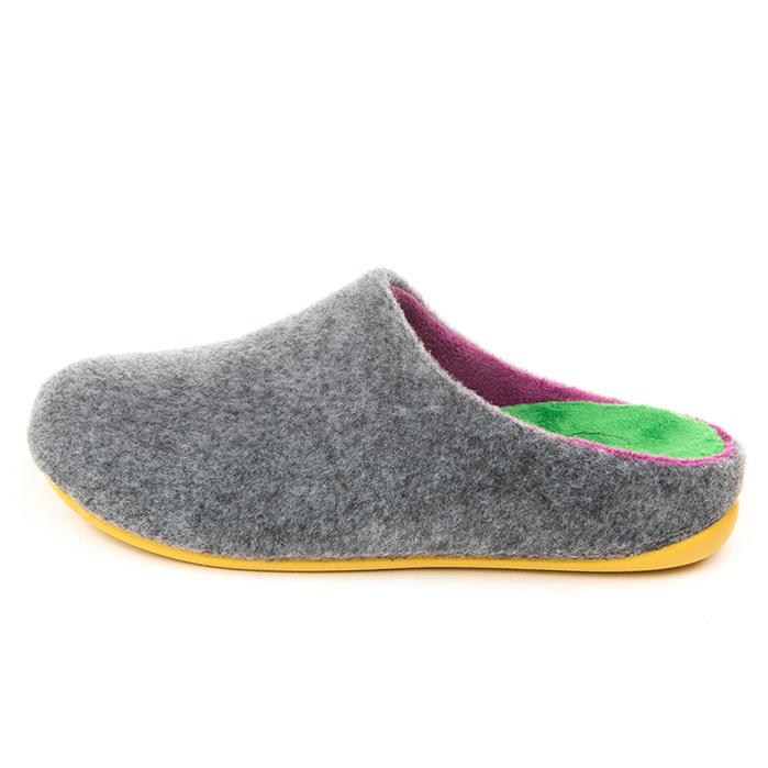 Zapatilla de casa mujer en fieltro gris