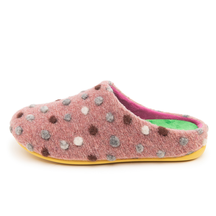 Zapatilla de casa mujer topo rosa